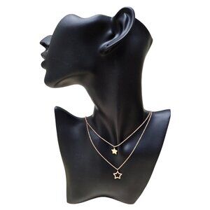 Broadway Rose Gold Double‎ Layer Pendant Necklace New